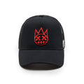 Cult's Clean Shimuchan Red Logo Mesh Back Trucker Hat in Black