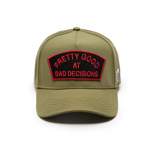 Cult's Bad Decisions-A Frame Snapback in Green