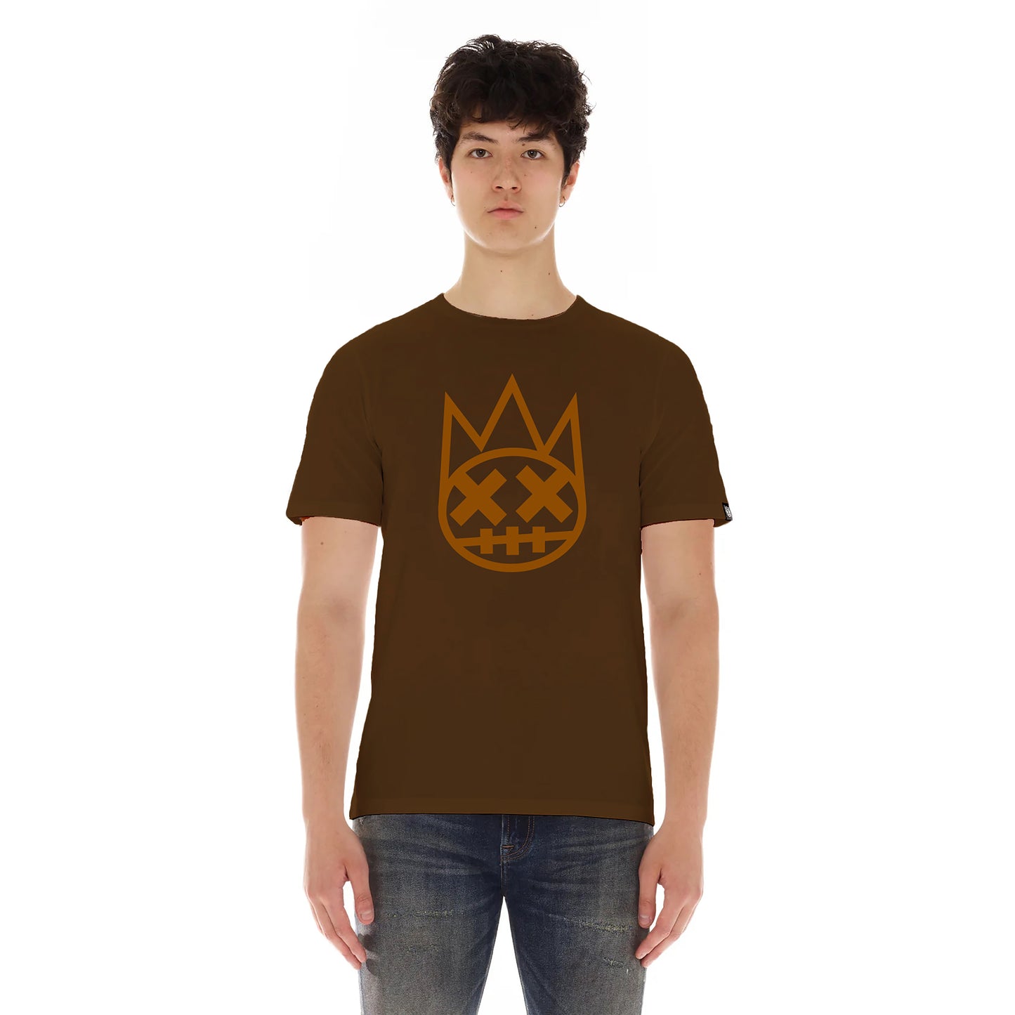 Cult's Shimuchan Short Sleeve Crew Neck Tee in Brown