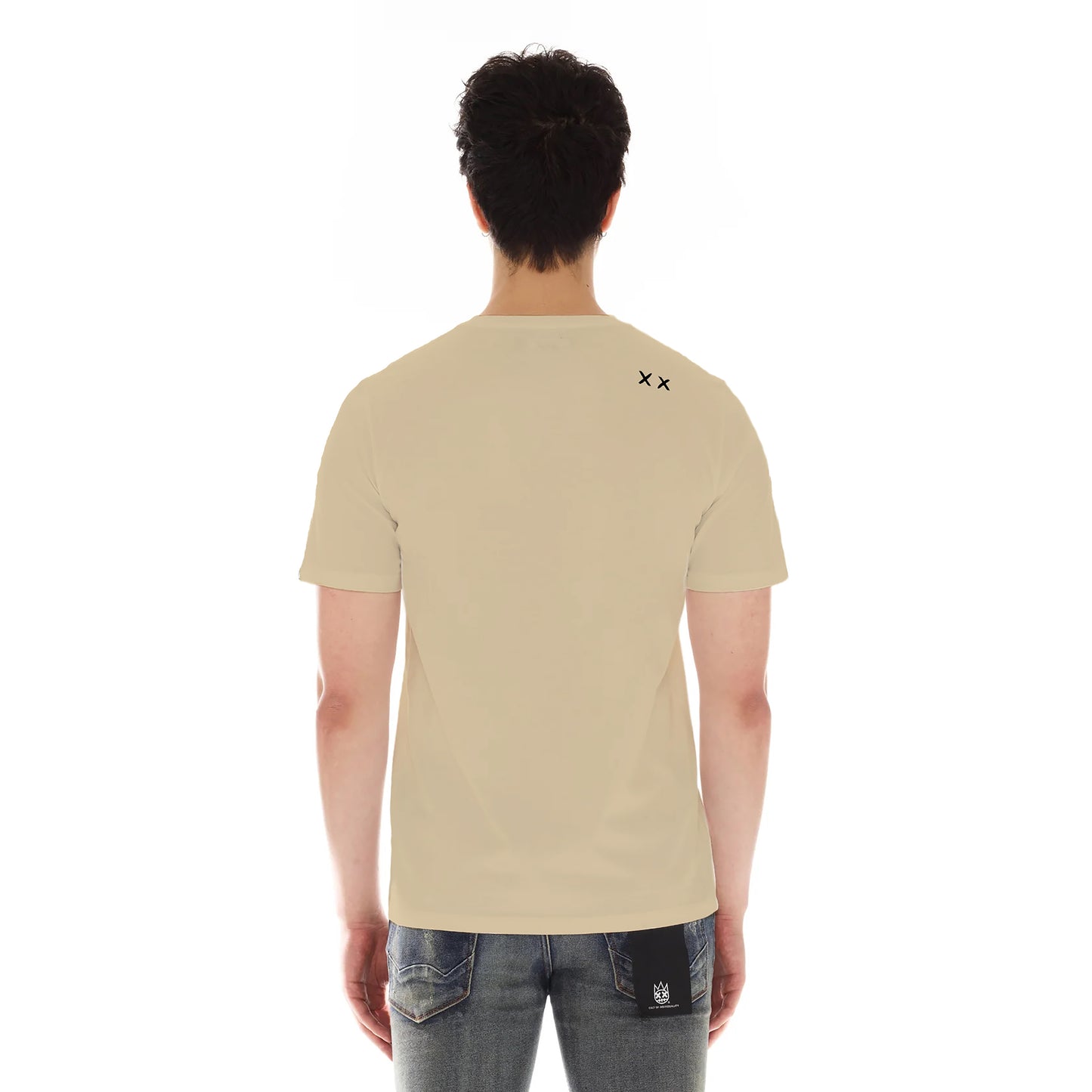 Cult's Short Sleeve Crew Neck Tee "Cult Tour" in Beige