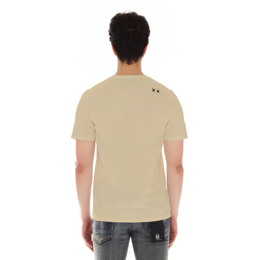 Cult's Short Sleeve Crew Neck Tee "Cult Tour" in Beige