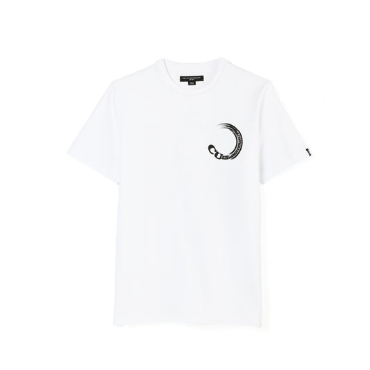 Cult's Short Sleeve Crew Neck Tee "Gradient Logo" in White