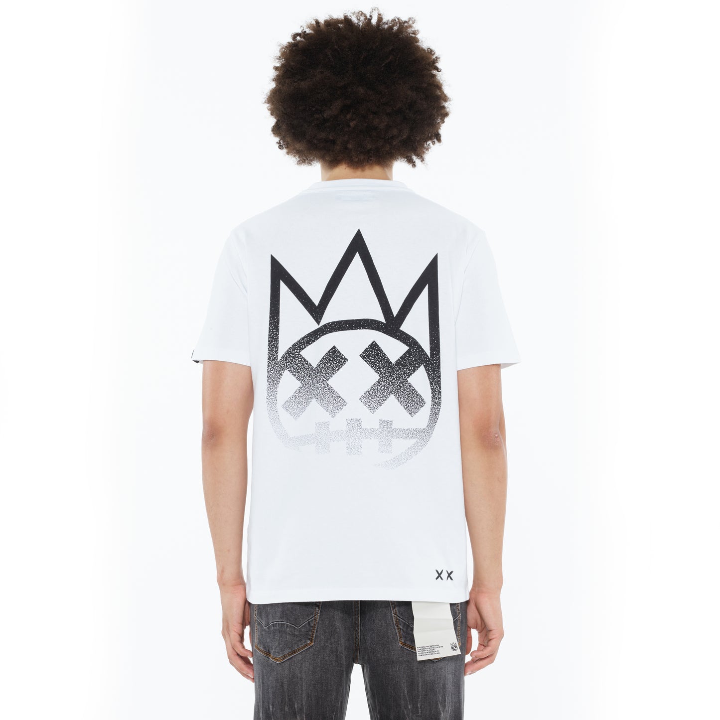 Cult's Short Sleeve Crew Neck Tee "Gradient Logo" in White