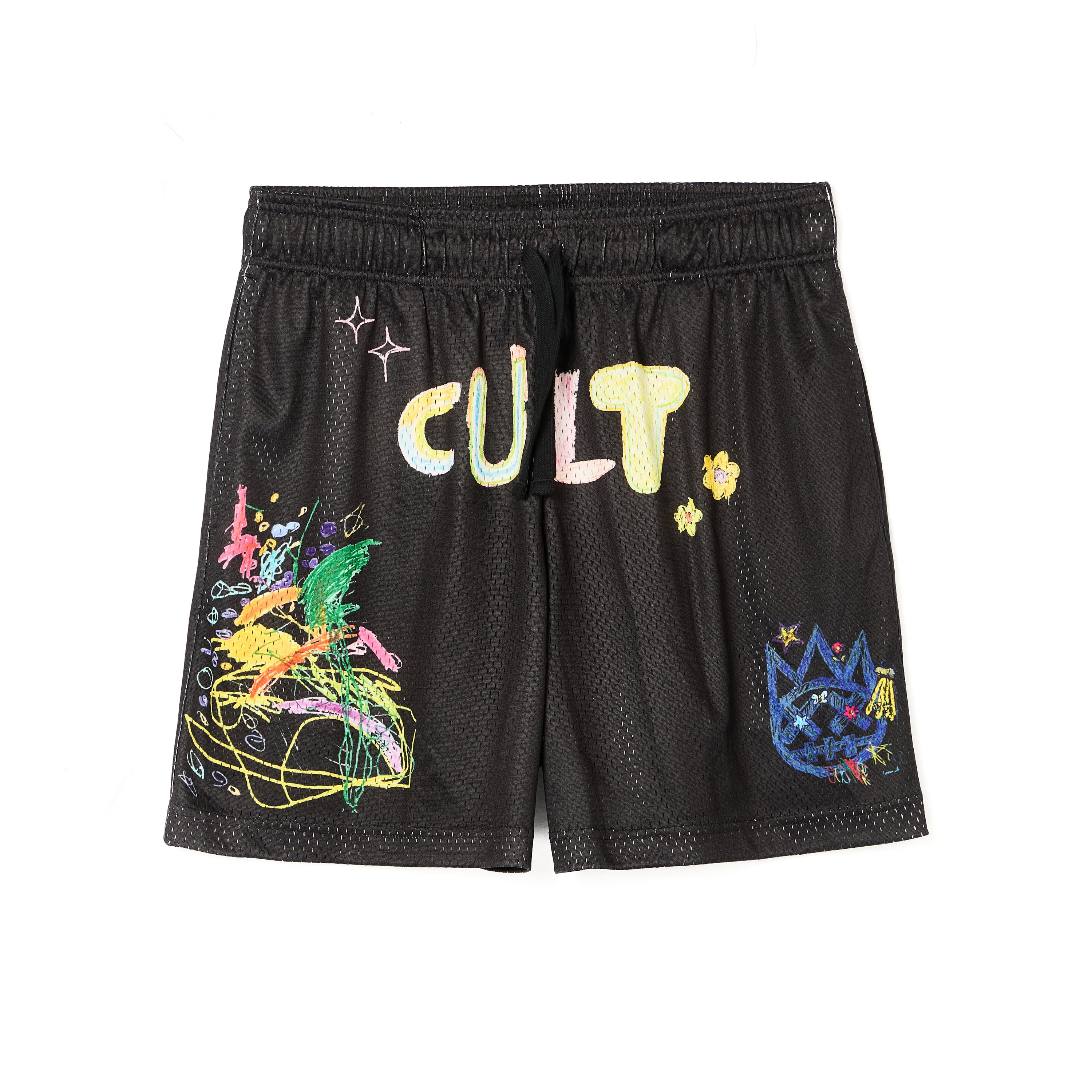 Cult's Mesh Shorts in Graffiti