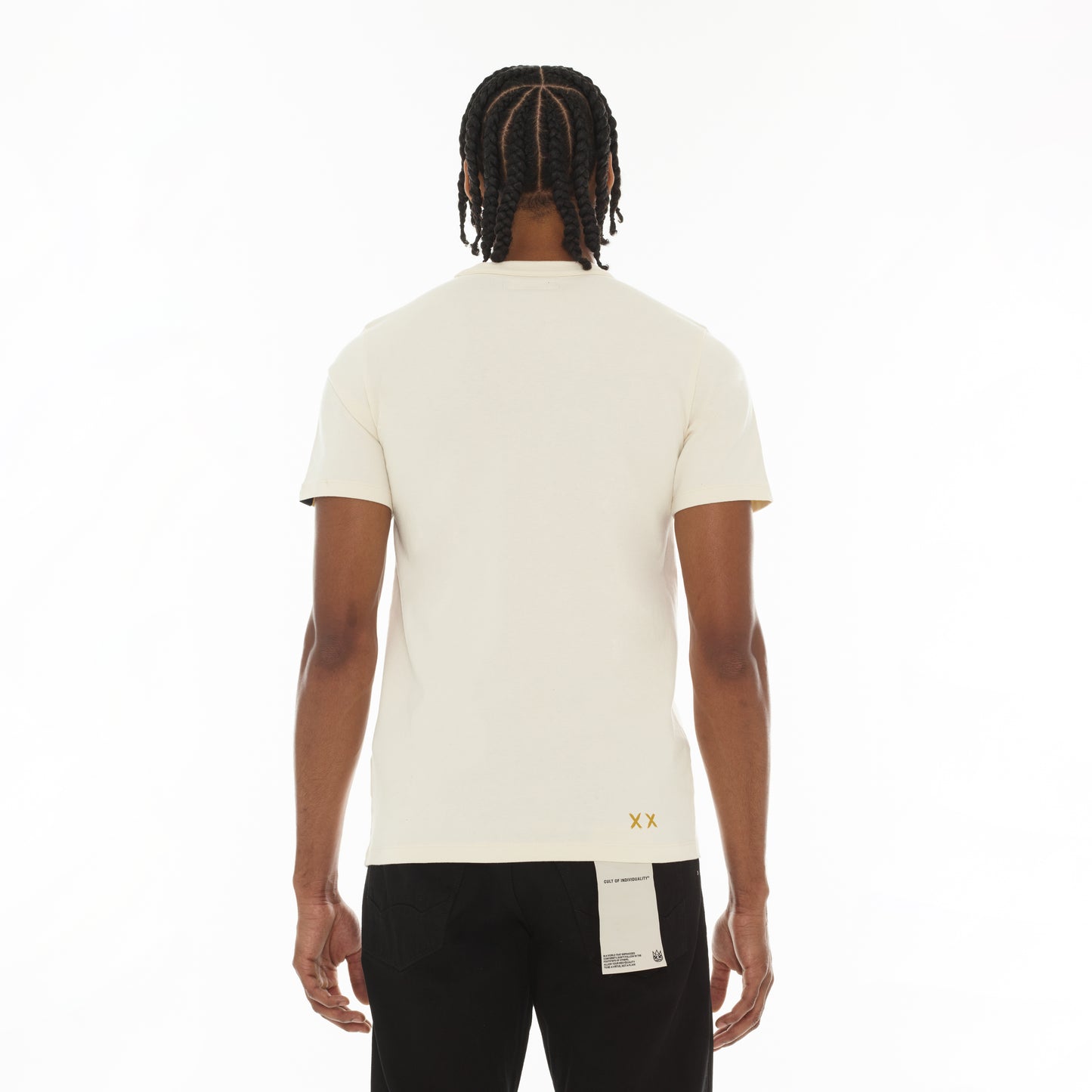 Cult's Crystallized Limited Edition Heavyweight Short Sleeve Crew Neck Tee "Cuba" in Winter White