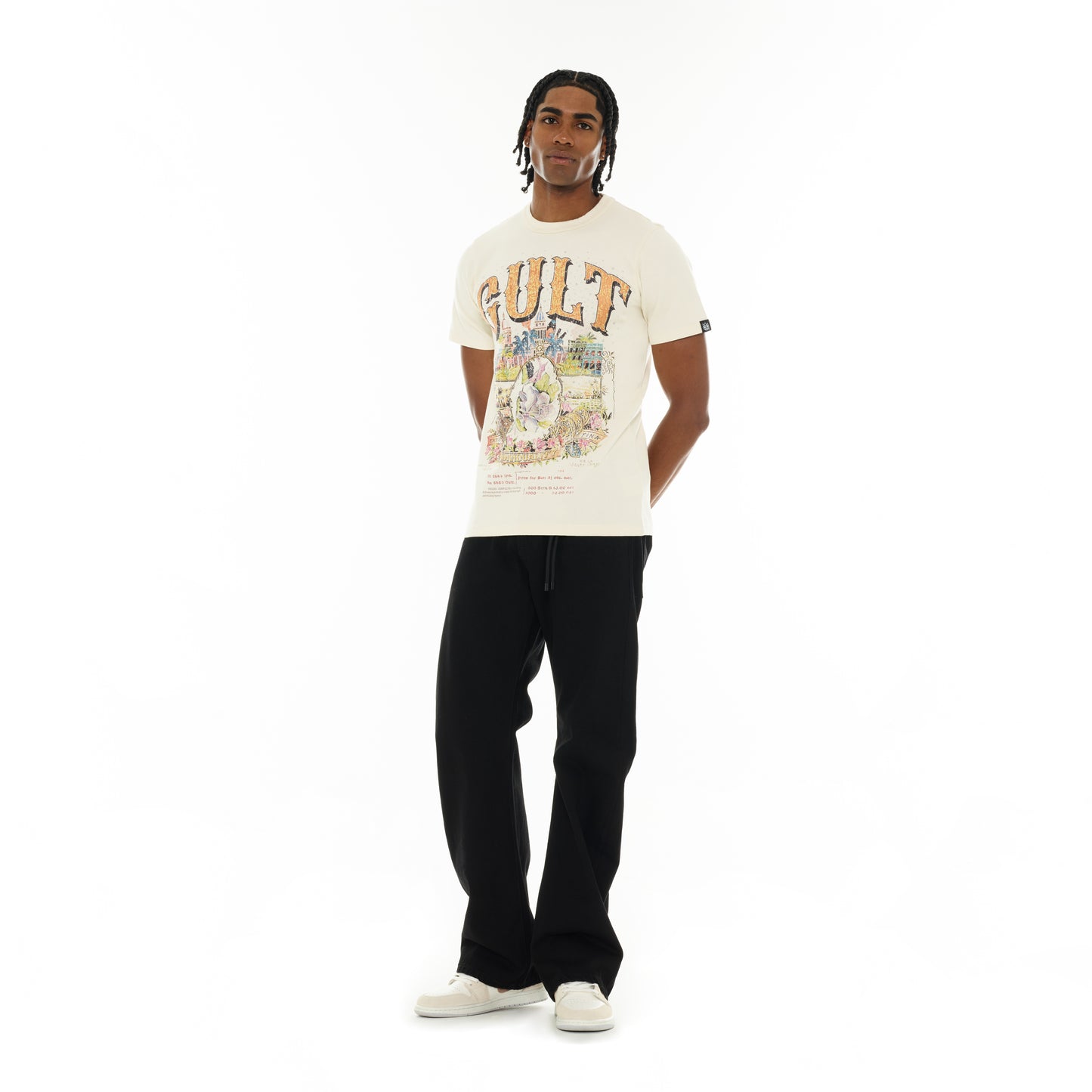 Cult's Crystallized Limited Edition Heavyweight Short Sleeve Crew Neck Tee "Cuba" in Winter White