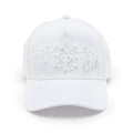 Cult x El Alfa Premium 5 Panel A Frame Trucker Hat with Pearls in White