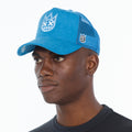 Cult's Clean Logo Mesh Back Trucker Hat in Aqua Blue