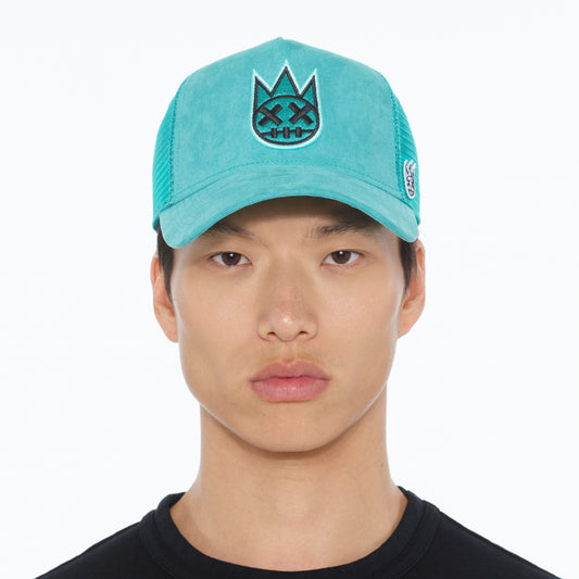 Cult's Clean Logo Mesh Back Trucker Hat in Teal