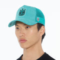 Cult's Clean Logo Mesh Back Trucker Hat in Teal