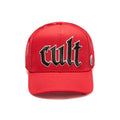 Cult's Old English Cult Logo Hat in High Risk Red