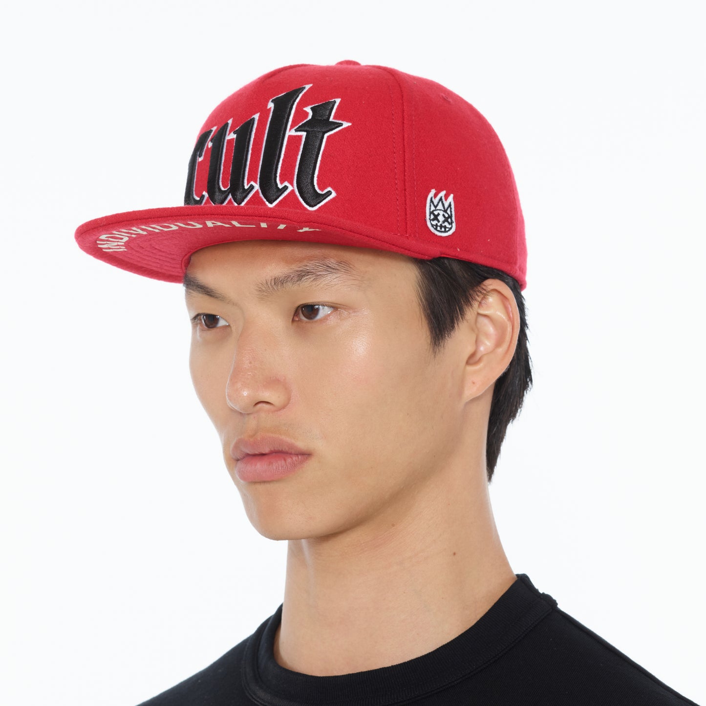 Cult's Old English Cult Logo Hat in High Risk Red