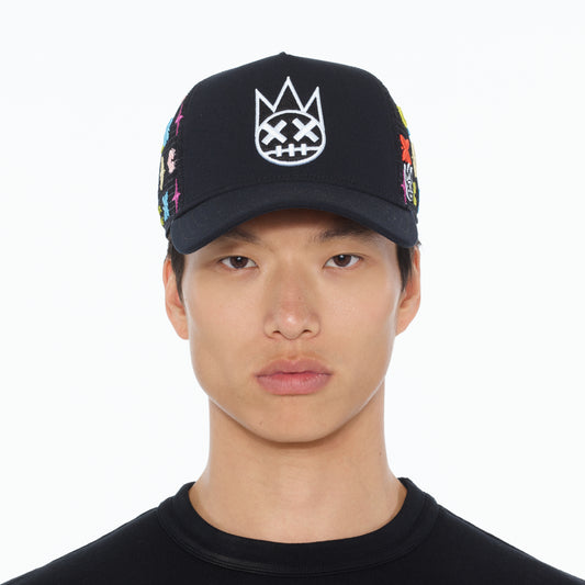 Cult's Cult Logo Pattern Hat in Black Pattern