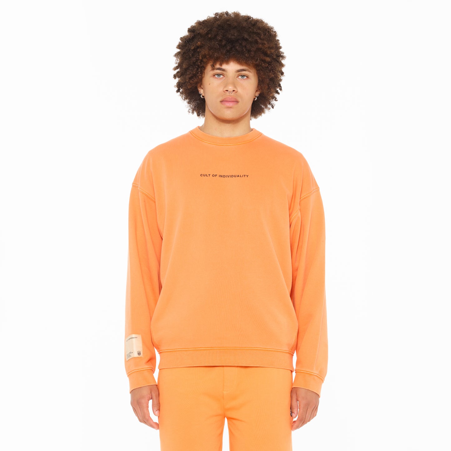 Cult's Crew Neck Fleece in Orange