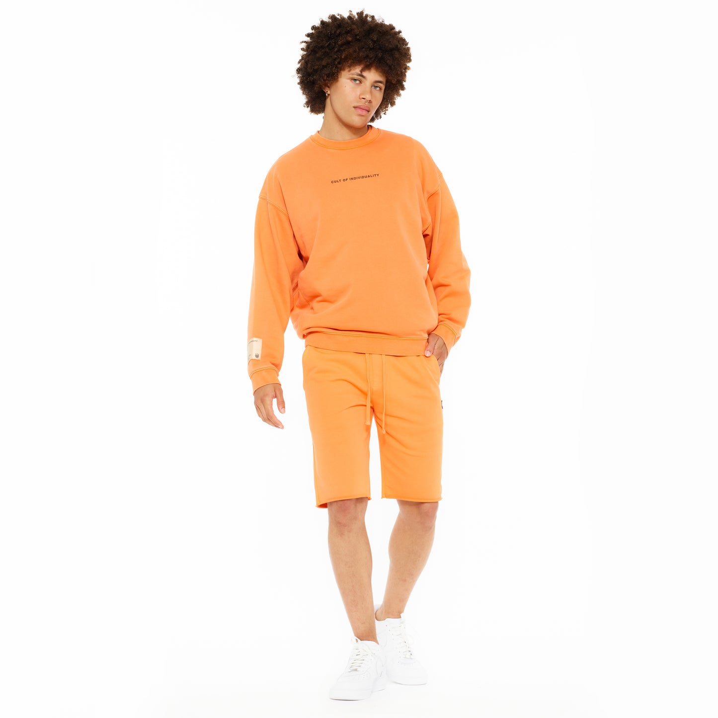 Cult's Crew Neck Fleece in Orange