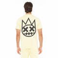 Cult's Short Sleeve Crew Neck Tee "Shimuchan" Logo in Banana