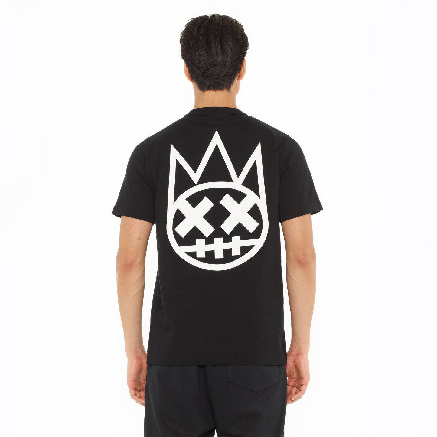 Cult's Short Sleeve Crew Neck Tee "Shimuchan" Logo in Black