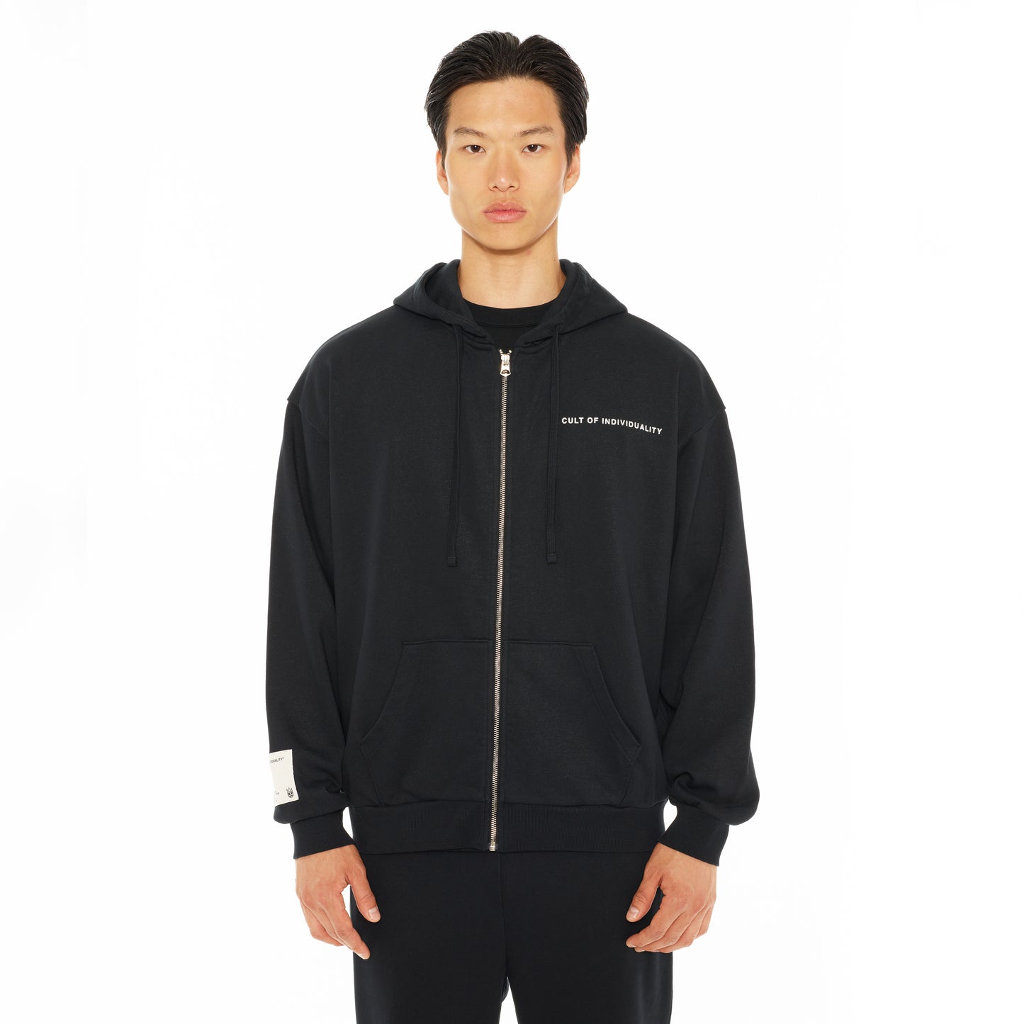 Cult's Zip Hooded Sweatshirt in Black