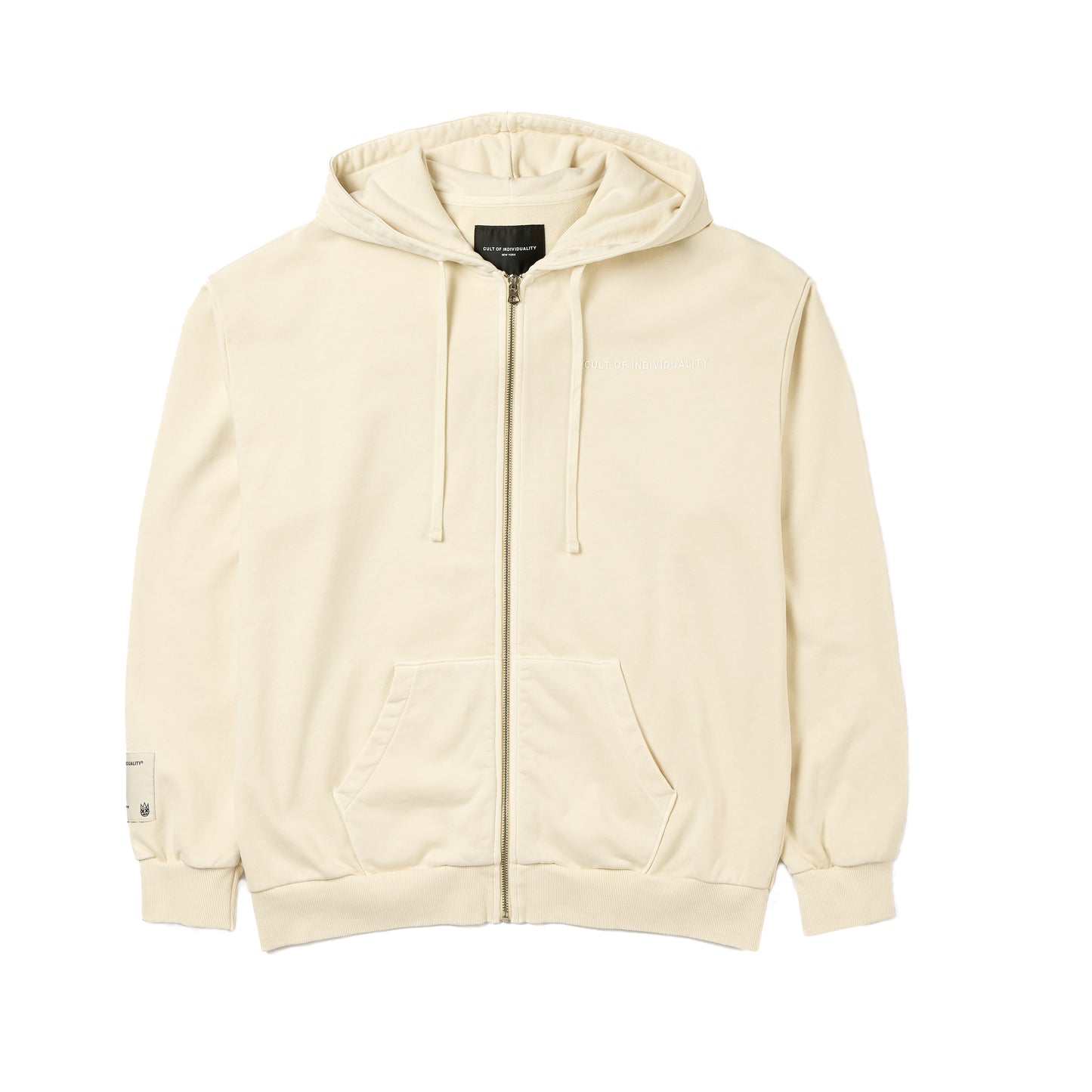 Cult's Zip Hooded Sweatshirt in Winter White