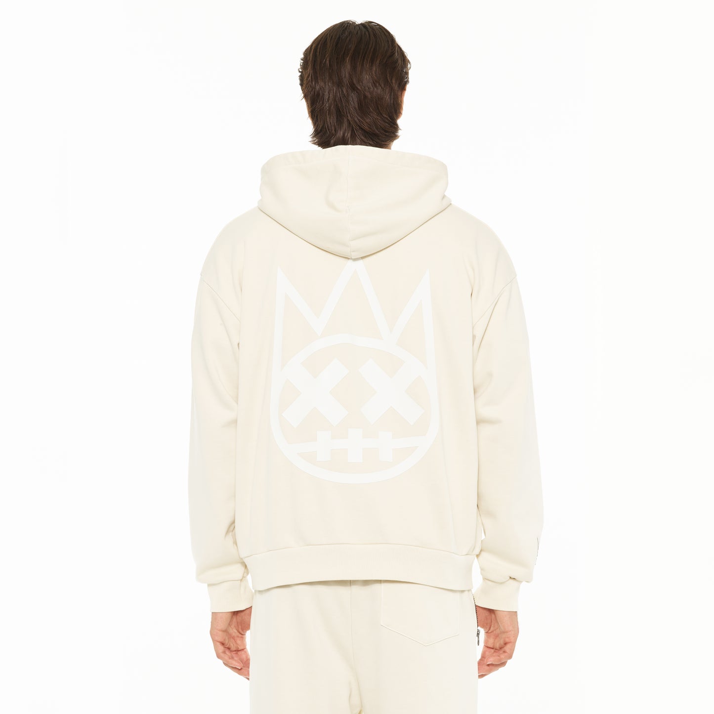 Cult's Zip Hooded Sweatshirt in Winter White