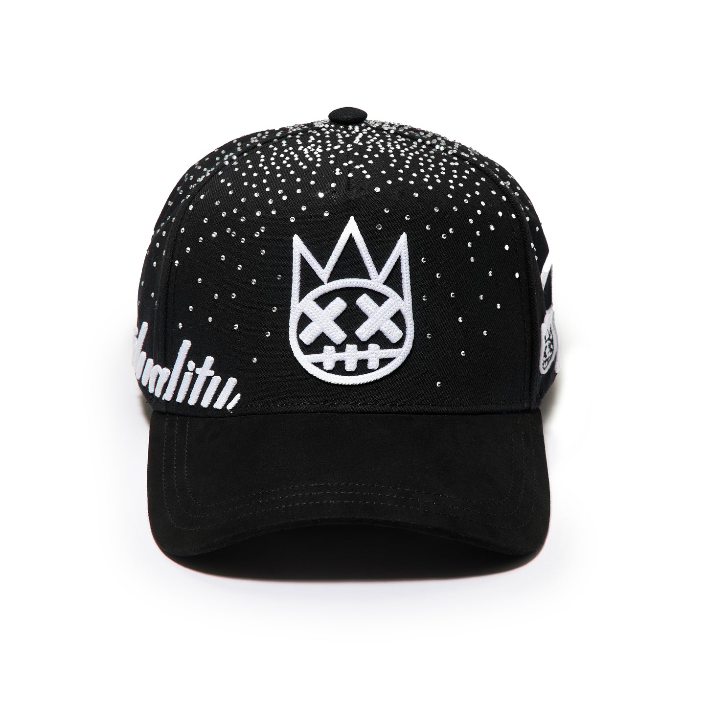 Cult's Exclusive "Crystals" 5 Panel A Frame Trucker Hat in Black