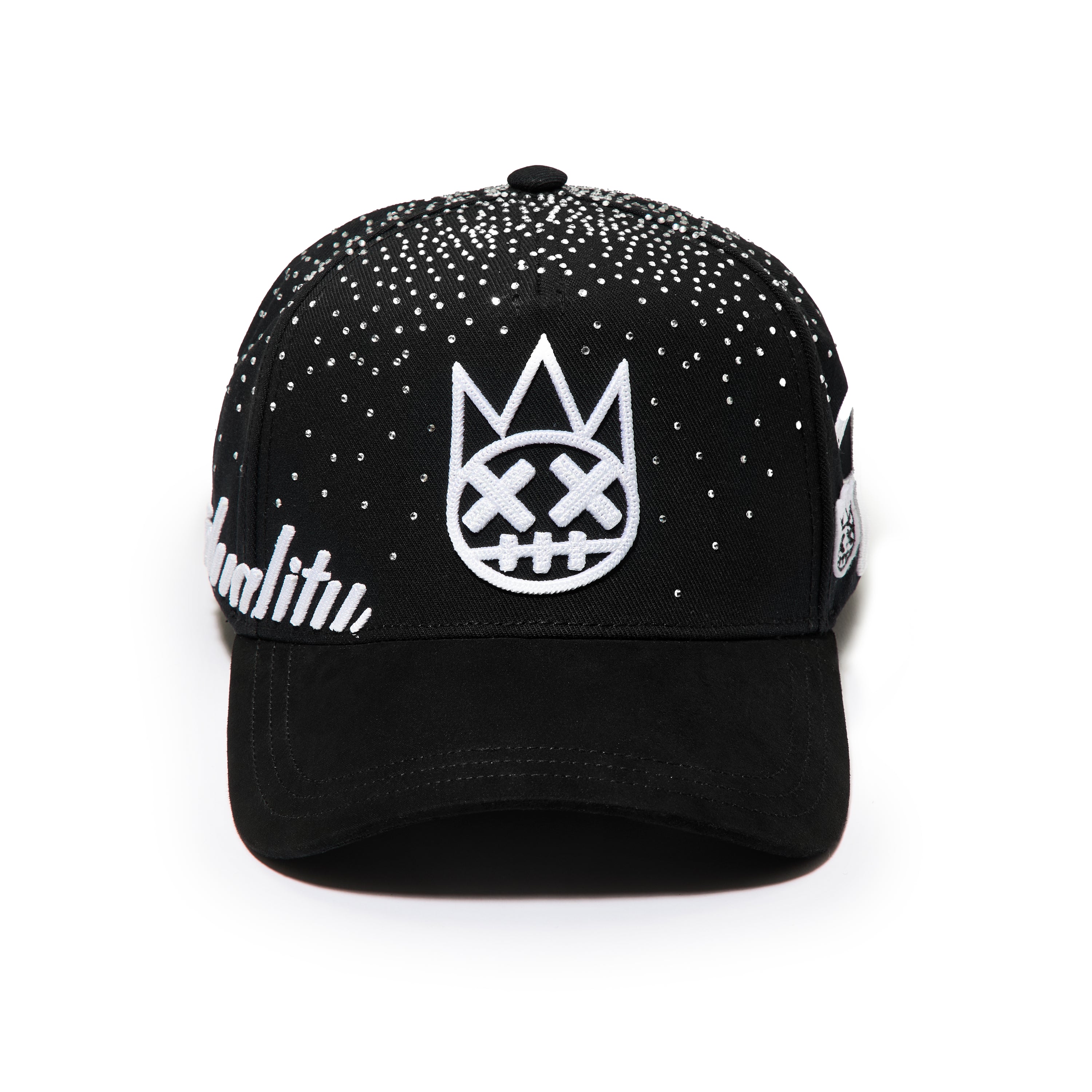 Cult's Exclusive "Crystals" 5 Panel A Frame Trucker Hat in Black