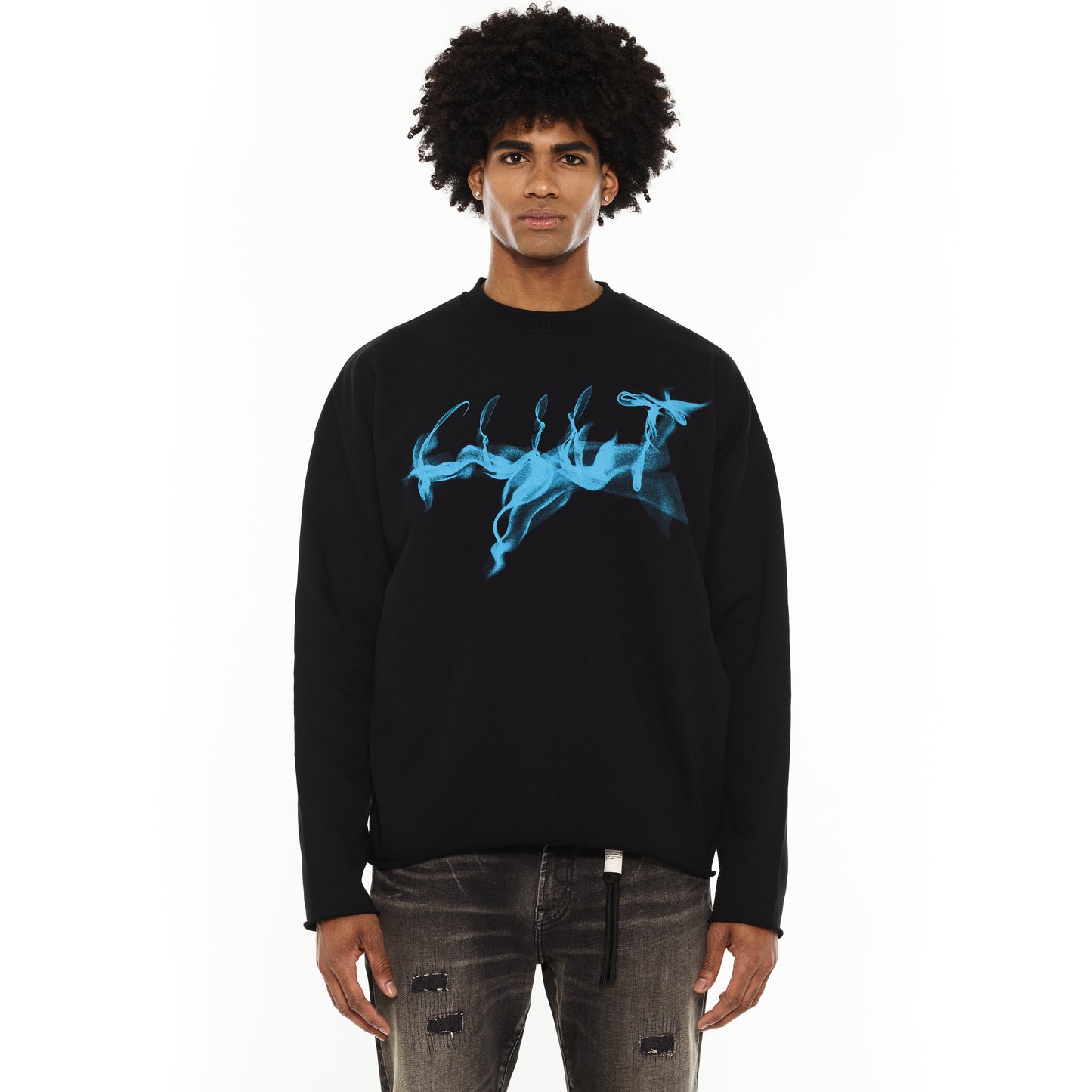 Cult's Crew Novelty Sweatshirt in Black