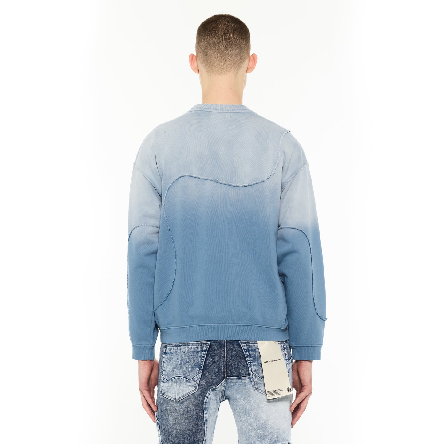 Cult's Crew Novelty Sweatshirt in Blue Steel