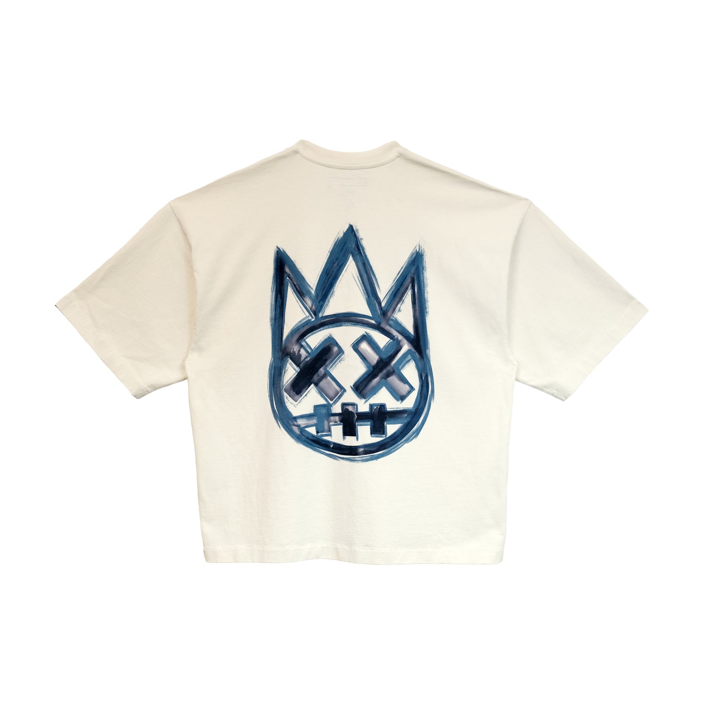 Cult's Oversized Heavyweight Boxy Short Sleeve Crew Neck Tee "Painter" in Winter White