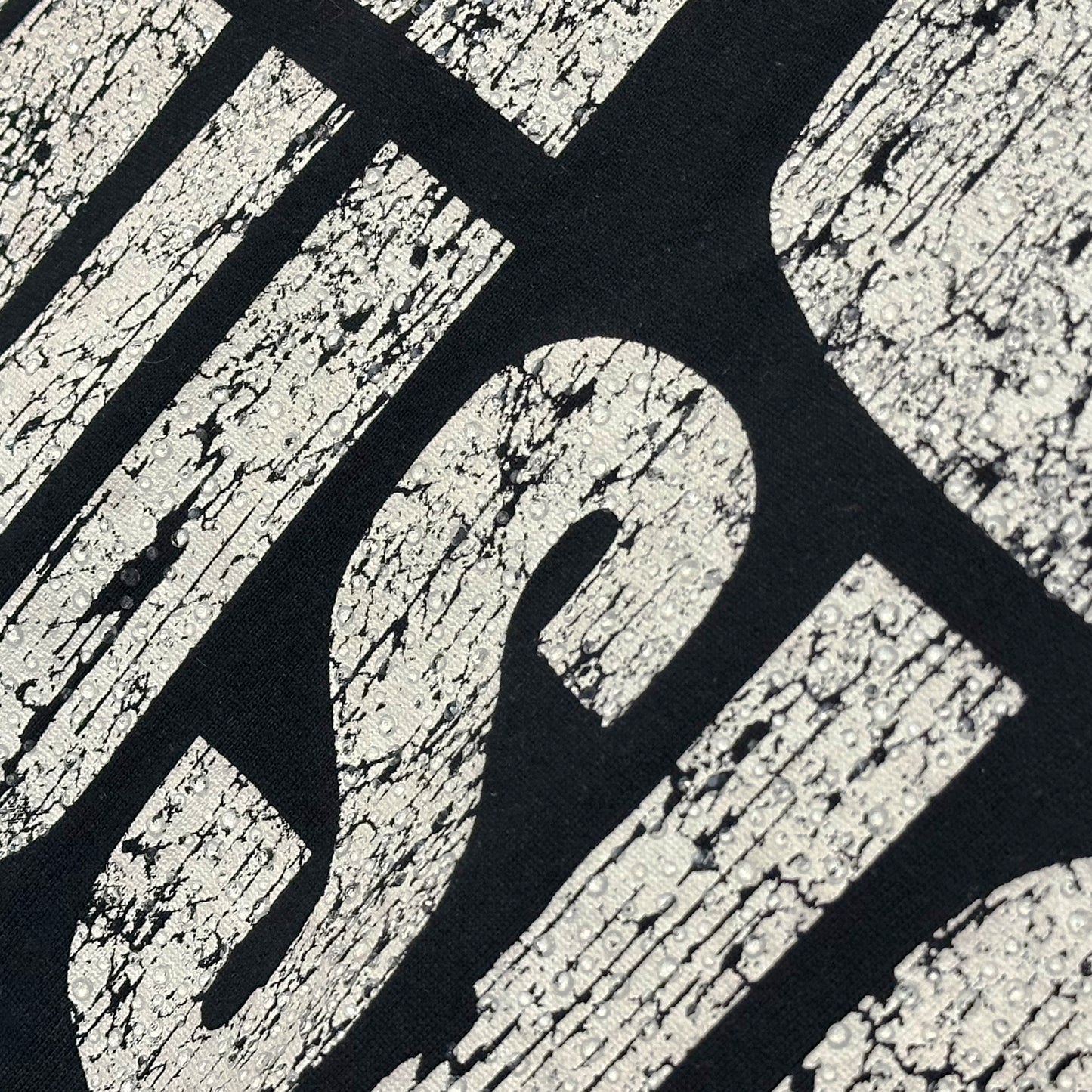 Cult's Oversized Heavyweight Boxy Short Sleeve Crew Neck Tee "No Music No Life" in Black