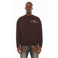 Cult's Novelty Fleece Crew Sweatshirt in Chocolate