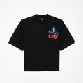 Cult's Oversized Heavyweight Boxy Fit Short Sleeve Crew Neck Tee "Epic Shit" in Black