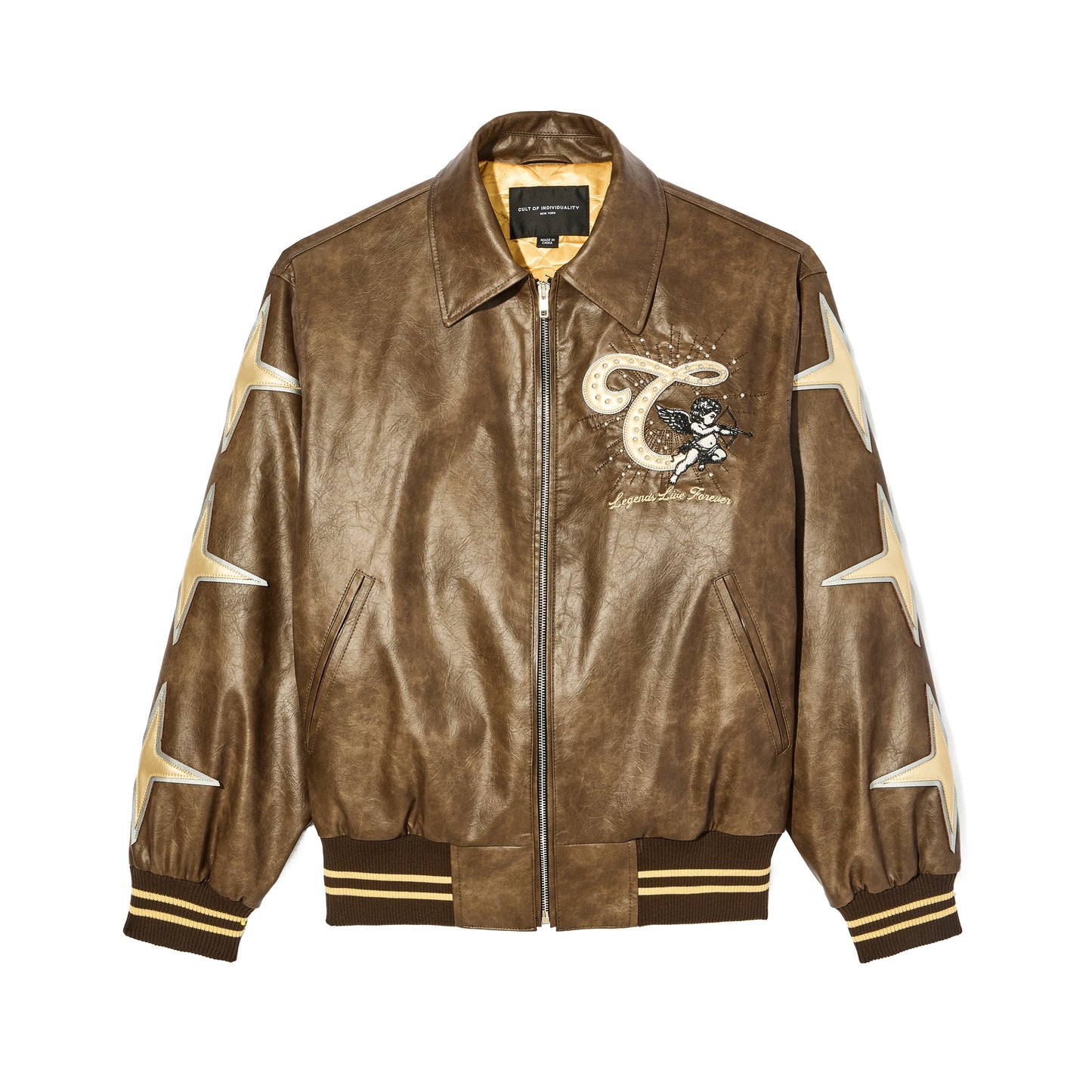 Cult's Legends Varsity Jacket in Brown