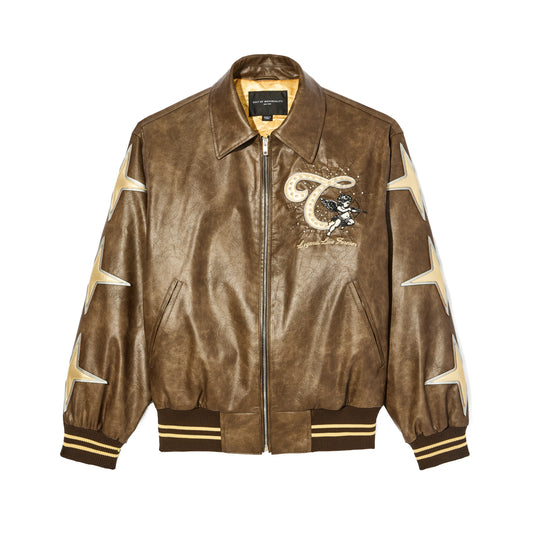 Cult's Legends Varsity Jacket in Brown
