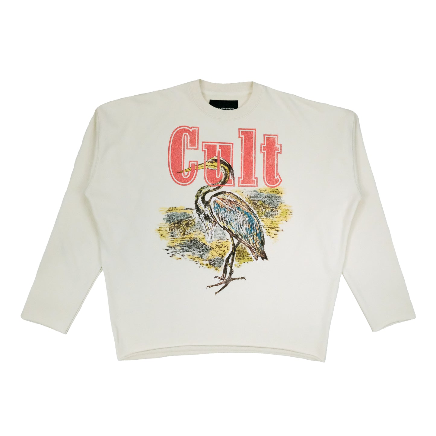 Cult's Novelty Fleece Crew Sweatshirt in Winter White