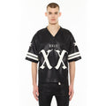 Cult's Leather Football Jersey in Black Faux Leather