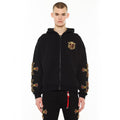 Cult's Zip Novelty Hoody "Family Crest" in Black