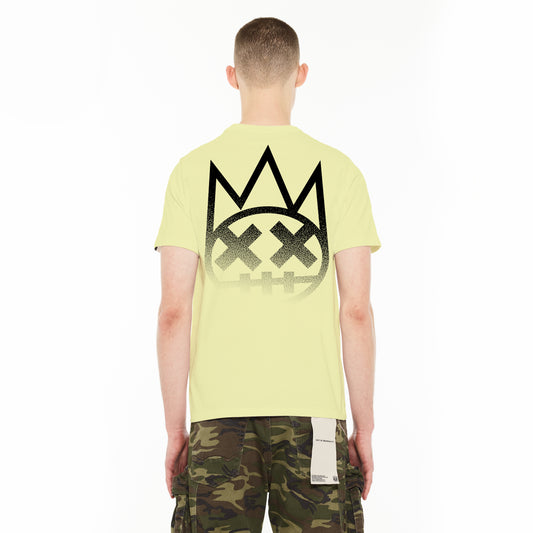 Cult's Heavyweight Short Sleeve Crew Neck Tee "Gradient" in Neon Yellow