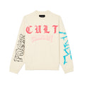 Cult's Novelty Fleece Crew Sweatshirt in Winter White