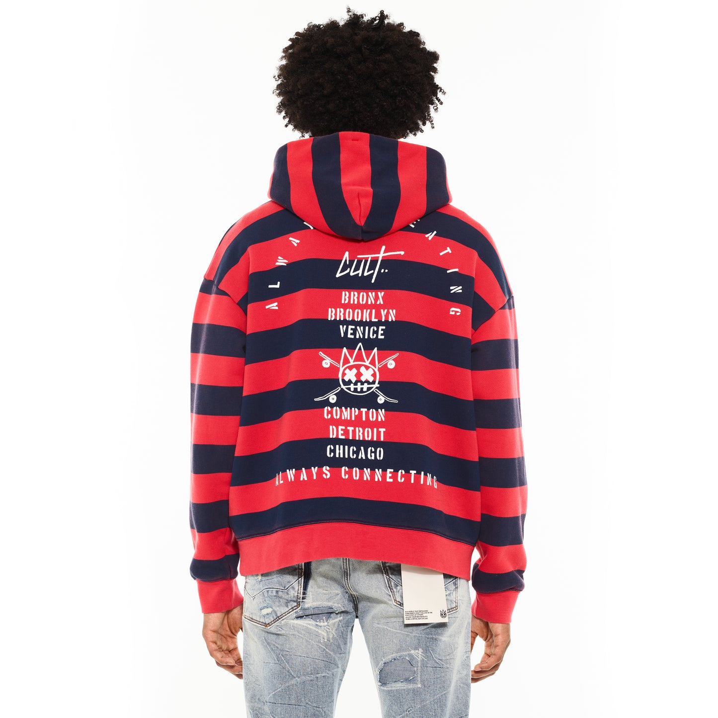 Cult's Pullover Novelty Hoody in Rouge Red / Midnight