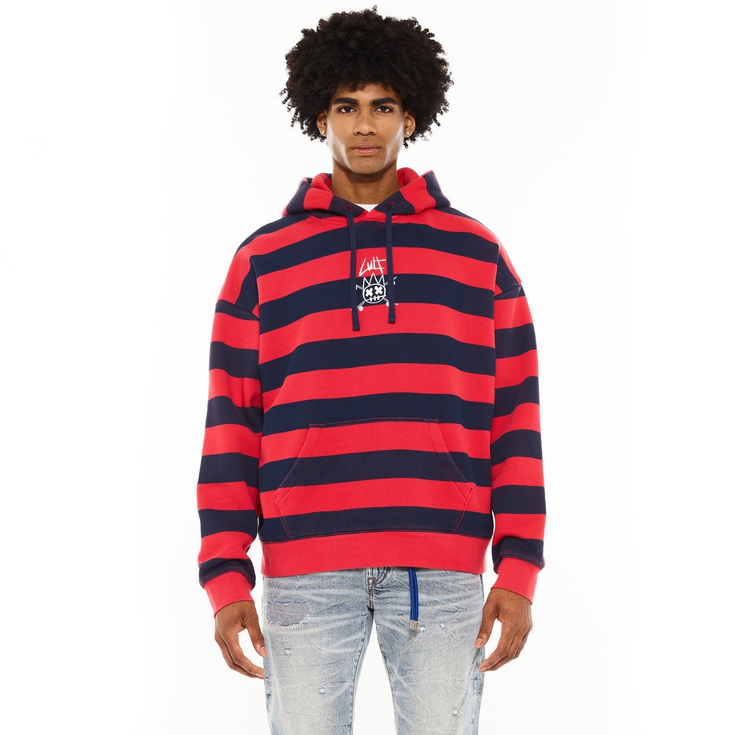 Cult's Pullover Novelty Hoody in Rouge Red / Midnight