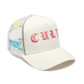 Cult's Logo Mesh Back Trucker Hat "Cult Community" in Winter White