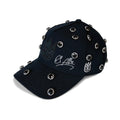 Cult x El Alfa Logo Crystal 5 Panel A Frame Trucker Hat in Black