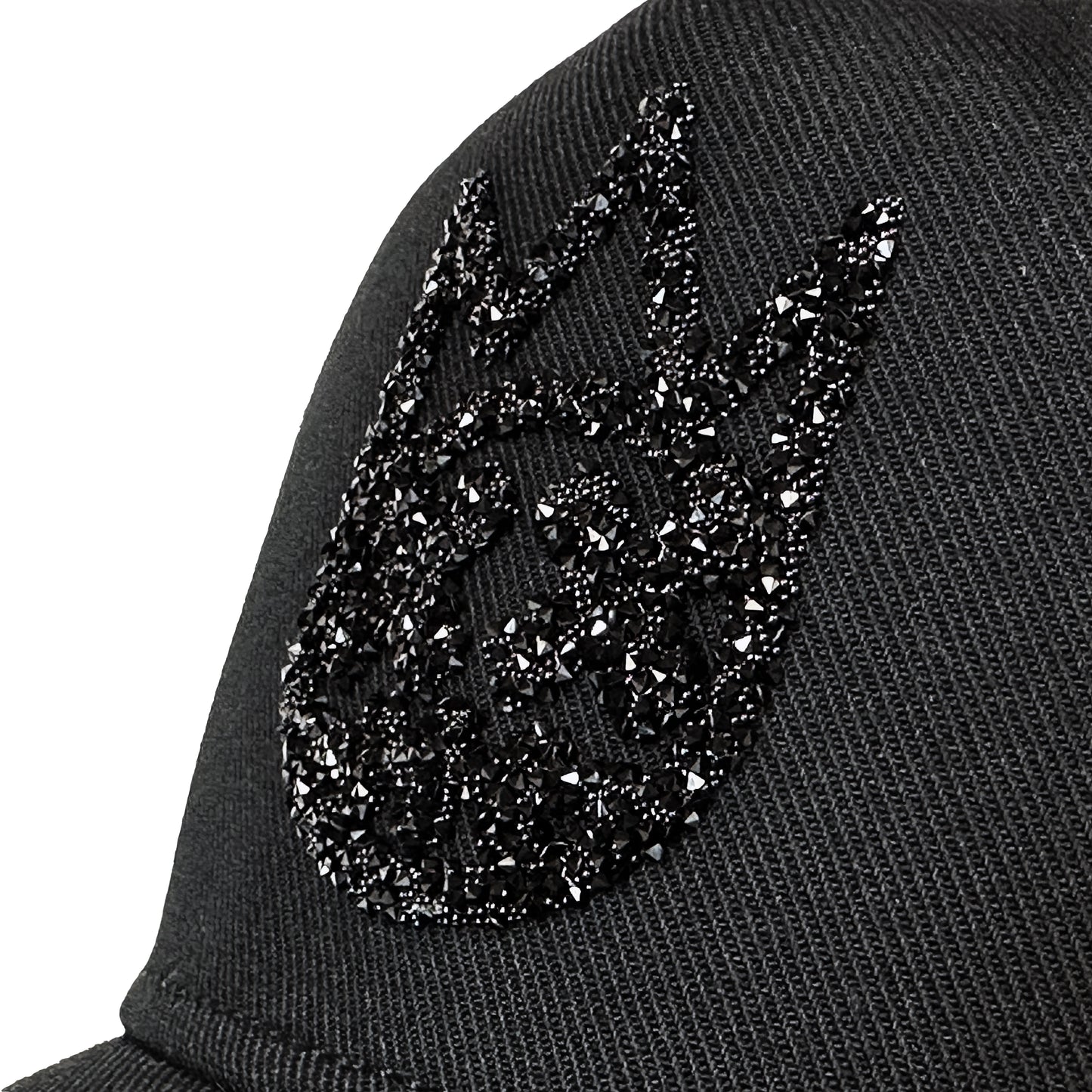 Cult's Crystal Logo Mesh Back Trucker Hat in Black