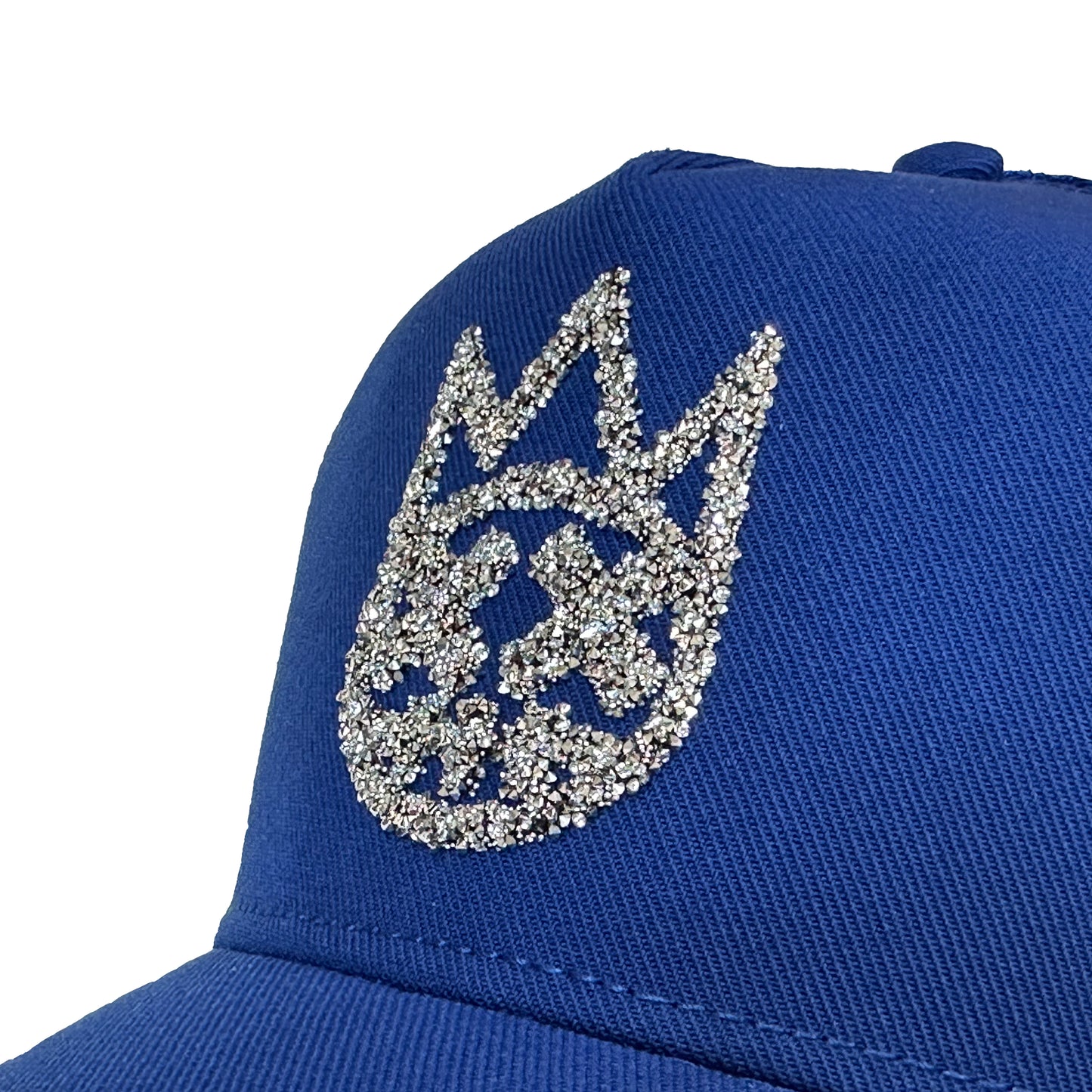 Cult's Crystal Logo Mesh Back Trucker Hat in Blue