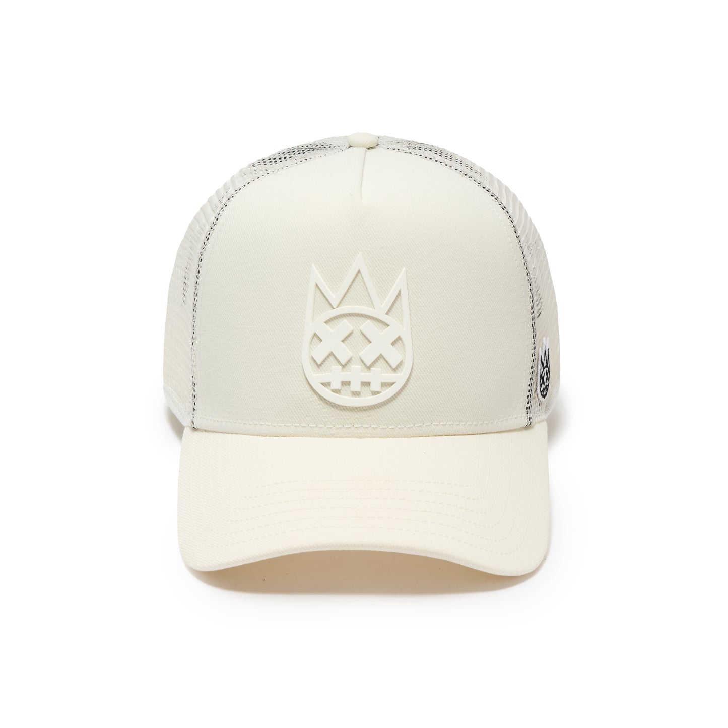 Cult's Logo Mesh Back Trucker Hat "Shimuchan" in Winter White