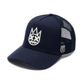Cult's Logo Mesh Back Trucker Hat "Shimuchan" in Midnight Blue