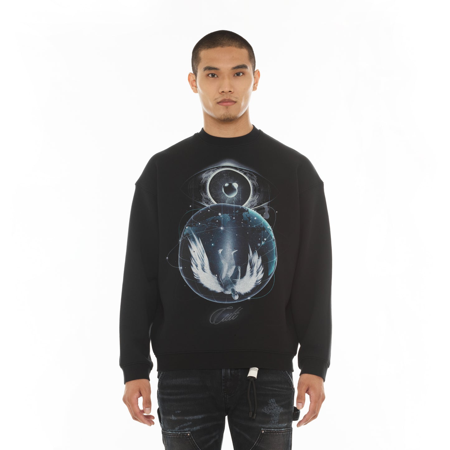 Cult's Novelty Fleece Crew Sweatshirt in Teardrop