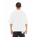 Cult's Oversized Short Sleeve Crew Neck Tee "Lost Paradise" in White