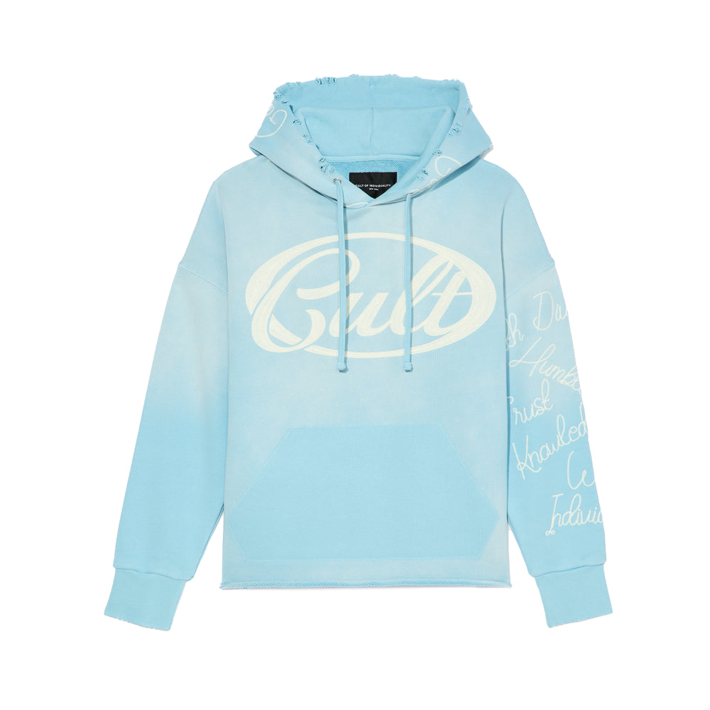 Cult's Pullover Novelty Hoody "Community" in Blue Glow